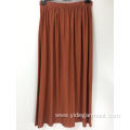Button Front Rust Coloured A line Skirt